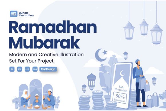 Ramadhan Mubarak Illustration Design Graphic Illustrations By alwi.chabib
