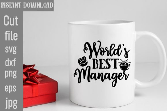 World's Best Manager SVG Cut File Gráfico Diseños de Camisetas Por SimaCrafts