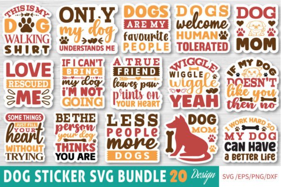DOG STICKER SVG BUNDLE Graphic Crafts By DollarSmart