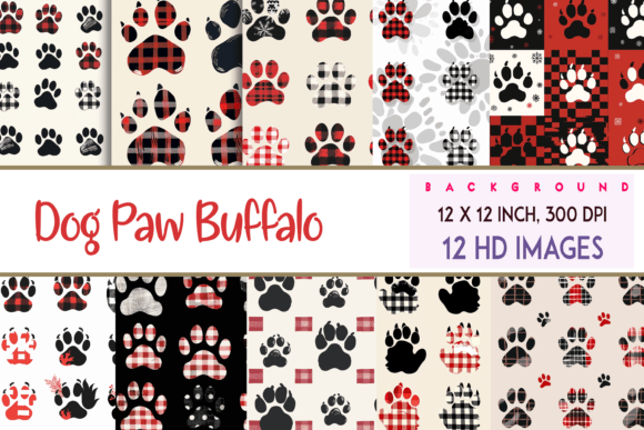 Dog Paw Buffalo Gráfico Fondos Por Design Hut