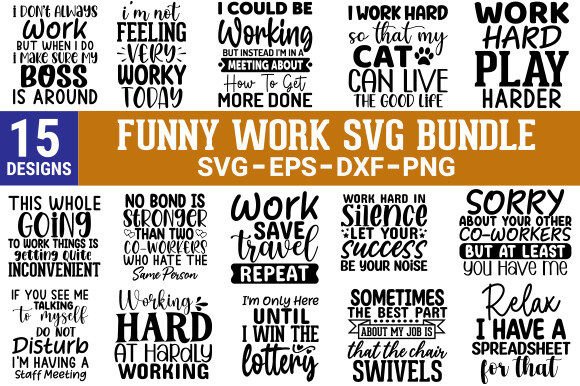 Funny Work SVG Bundle Graphic Crafts By Design_Store01