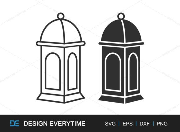 Ramadan Lamp SVG Design for Islamic Art Grafik Plotterdateien Von DesignEverytime