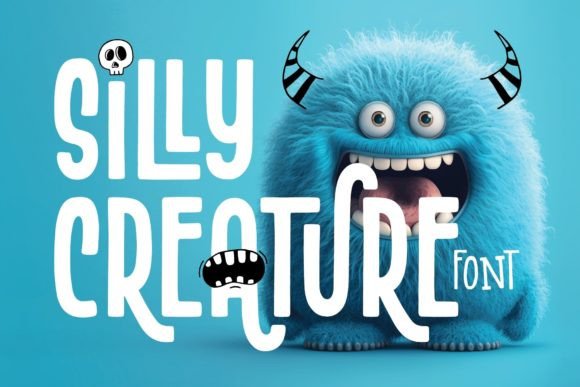 Silly Creature Display Font By Denise Chandler