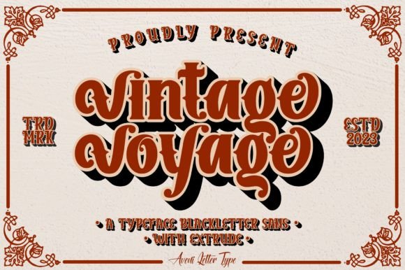 Vintage Voyage Blackletter Font By Aveni Letter Type