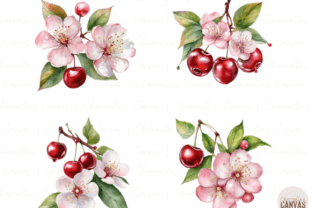 Coquette Cherries and Cherry Blossoms Graphic AI Transparent PNGs By Charnelle's Canvas 5