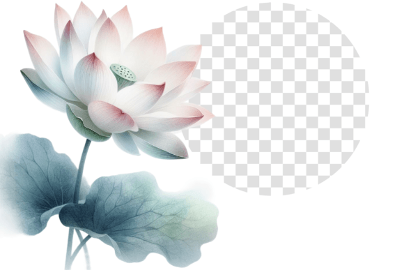 Lotus Elegance Watercolor Bloom Clipart Graphic Illustrations By vectmonster
