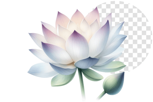 Lotus Elegance Watercolor Bloom Clipart Graphic Illustrations By vectmonster
