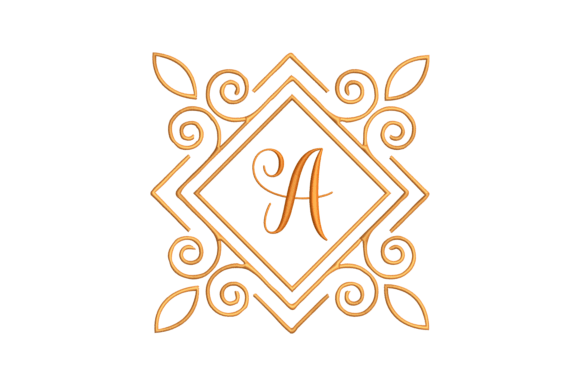 Monogram Letter a Wedding Monogram Embroidery Design By A.ZCREATIONS