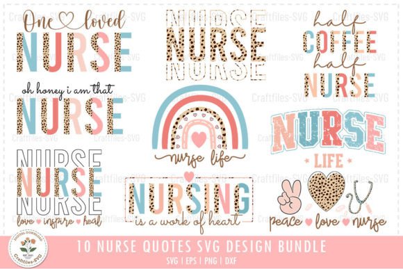 Nurse Leopard SVG Bundle Graphic Crafts By Craftfiles-SVG