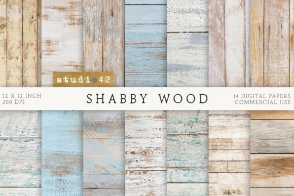 Shabby Wood Background Digital Papers Graphic Textures By DreamStudio42