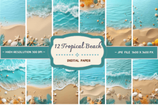 Tropical Beach Landscapes Summer Digital Illustration Fonds d'Écran Par Skye Design 1