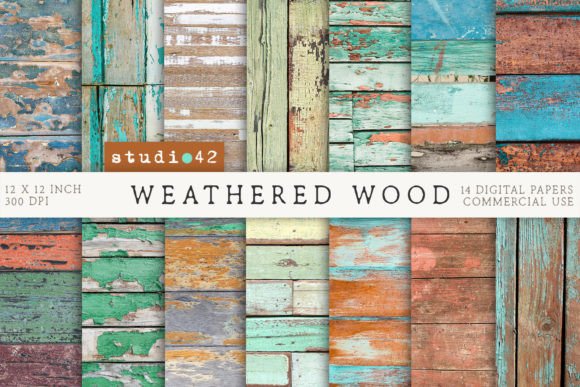 Weathered Wood Backgrounds Graphic Textures By DreamStudio42