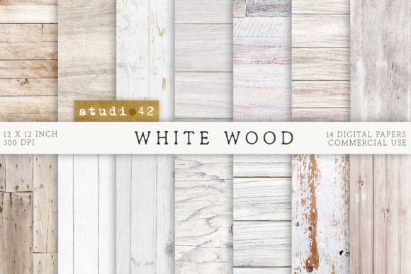 White Wood Background Digital Papers Graphic Textures By DreamStudio42