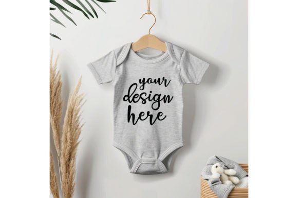 Onesie Infant Baby Bodysuit Mockup Grafika Niestandardowe Makiety Produktów Przez Mockup And Design Store