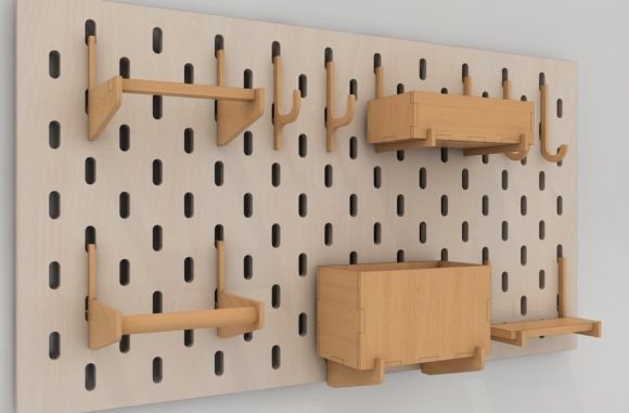 Pegboard and Accessories Laser Cut SVG Graphic 3D SVG By atacanwoodbox
