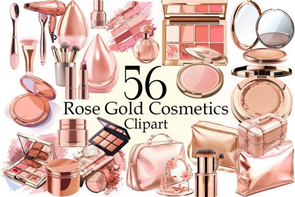 Rose Gold Cosmetics Clip Art Illustration Illustrations Imprimables Par sumim3934