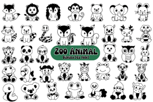 Zoo Animal Dingbats Font By Chonada 1