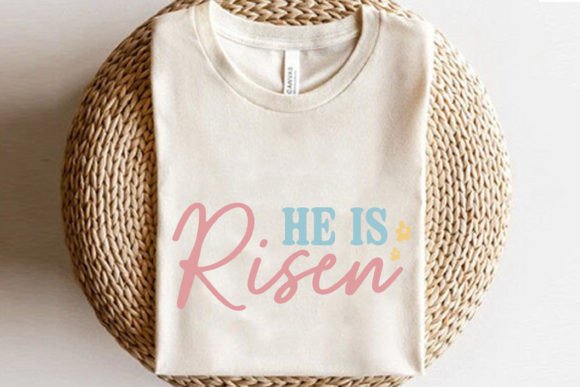 He is Risen, Easter SVG T Shirt Design Gráfico Manualidades Por Trendy T shirt Store