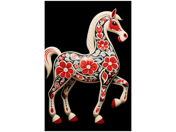 Intricate Details of Dala Horse Art #3 Graphic AI Graphics By Anuchartl