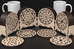 Laser Cut Mandala Coaster Svg Files Graphic 3D SVG By ThemeXDigital 1