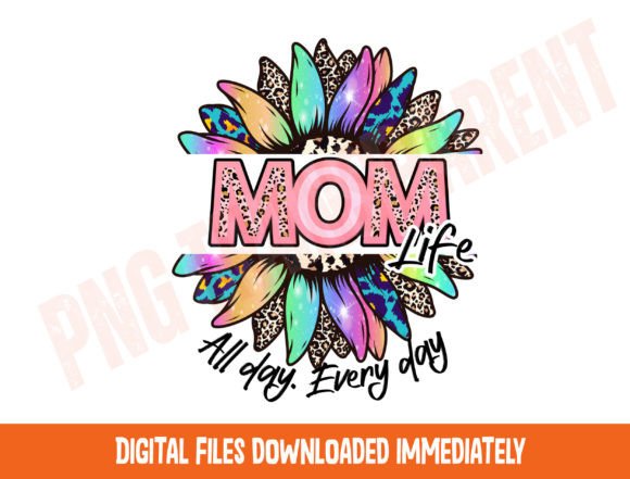 Leopard Mom Life PNG, Summer Mama Design Graphic T-shirt Designs By DeeNaenon