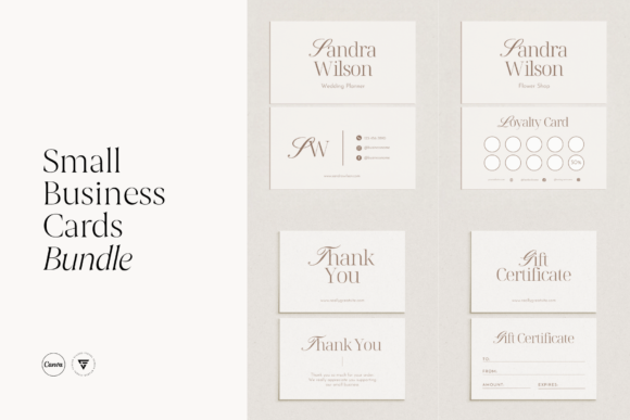 Small Business Cards Bundle Graphic Print Templates By Visual Fusion Studio