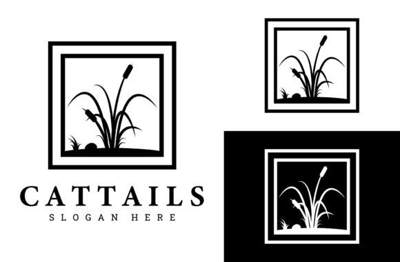 Cattails Logo Vector Illustration Gráfico Logotipos Por rojafaizm
