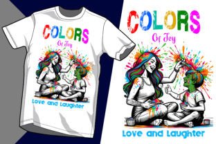 Holi Festival T-shirt Design Illustration Designs de T-shirts Par tshirtvisionary 3