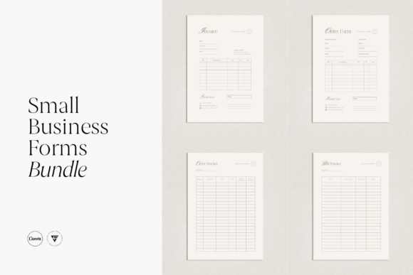 Small Business Forms Bundle Graphic Print Templates By Visual Fusion Studio