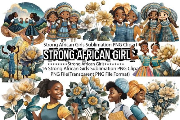 Strong African Girls Sublimation Bundle Graphic Print Templates By PrintExpert