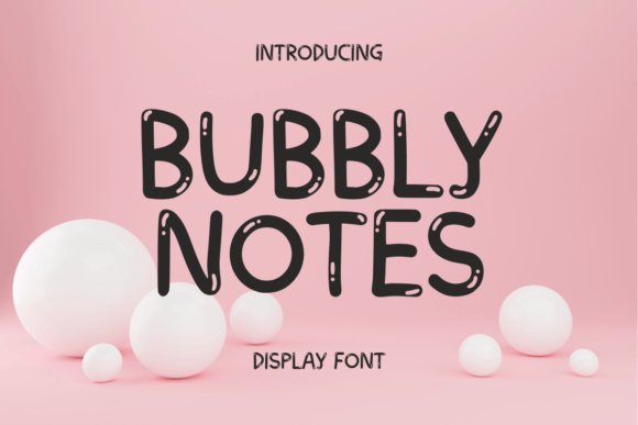 Bubbly Notes Display Font By SiapGraph
