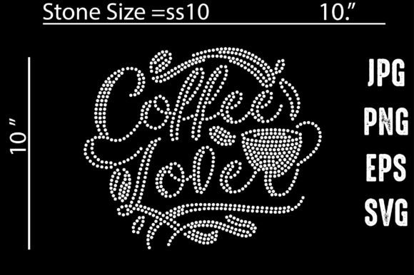 Coffee Lover Rhinestone Templates Design Graphic Crafts By Mandala design