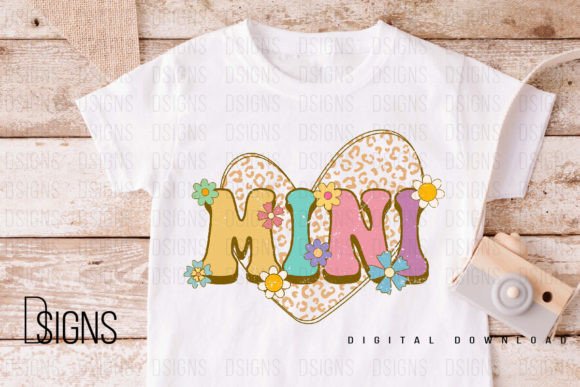 Mini Flowers Girl Mama Sublimation Graphic T-shirt Designs By DSIGNS