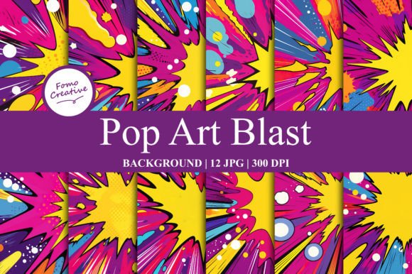Pop Art Blast Background Gráfico Fondos Por Fomo Creative
