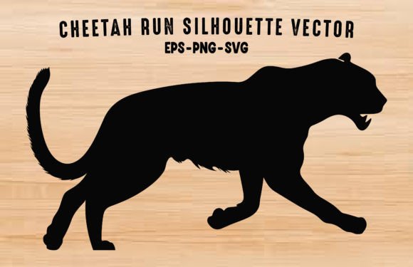 Running Cheetah Silhouette Clipart Free Graphic Illustrations By Gfx_Expert_Team