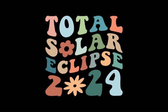 Total Solar Eclipse 2024 Illustration Designs de T-shirts Par POD T-Shirt Kings