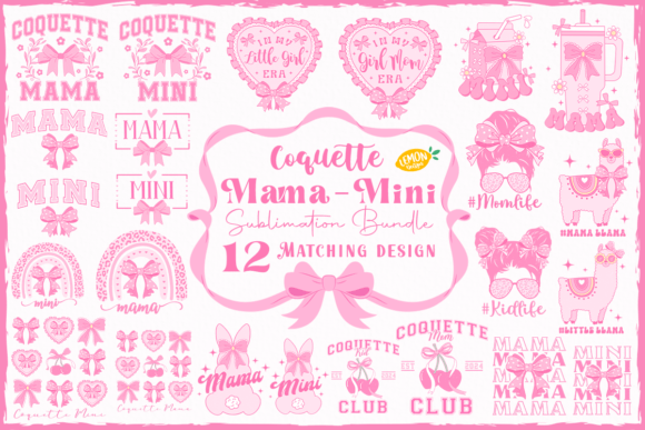 Coquette Mama - Mini PNG Bundle Graphic Crafts By Lemon.design