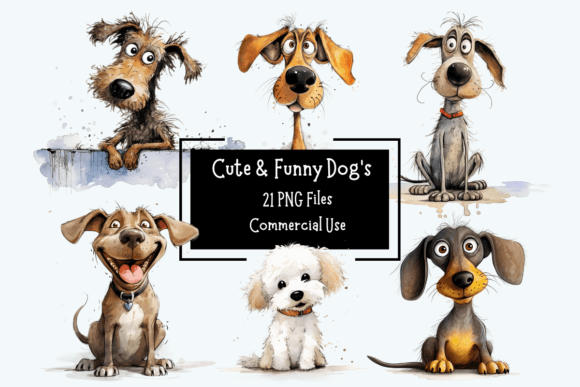Cute & Funny Dog Collection Graphic AI Graphics By Cliptomania Creations