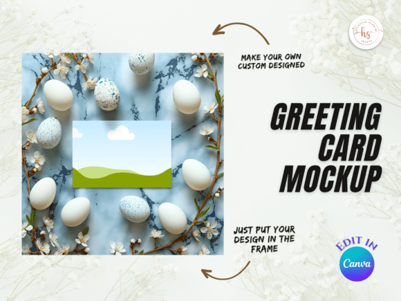 Easter Greeting Card 8 Canva Mockup Grafik Produktmodelle (Mockups) Von HafsaStudio