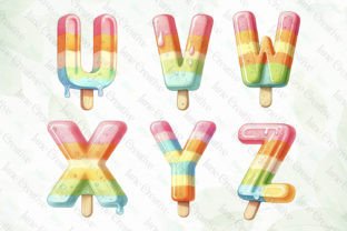 Ice Cream Alphabet Letters Sublimation Illustration Illustrations Imprimables Par JaneCreative 3