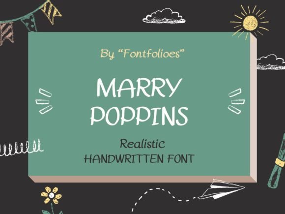 Marry Poppins Script & Handwritten Font By jaruwanlokate