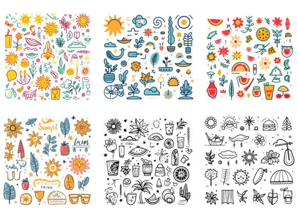 Summer Vector Elements Graphic Illustrations By jesmindesigner
