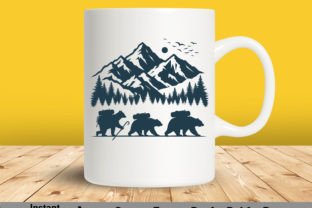 Bear Mountains Vector Silhouette File Graphic Crafts By shikharay410 2