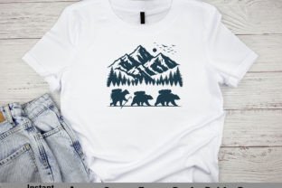 Bear Mountains Vector Silhouette File Graphic Crafts By shikharay410 3