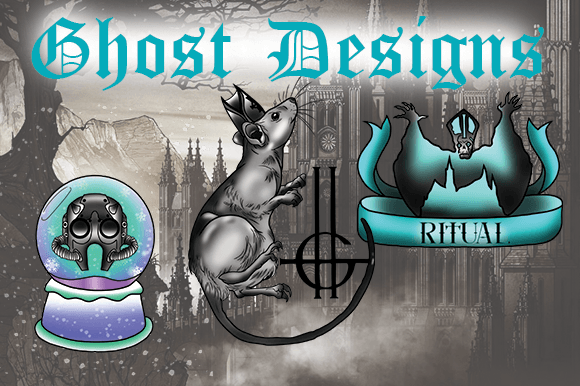 Ghost Band Designs Graphic Illustrations By Chaos Kitty