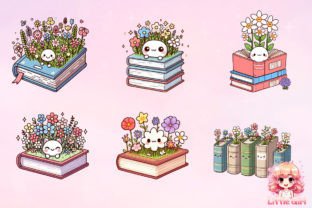 Kawaii Spring Books Clipart Bundle Graphic Illustrations By Little Girl 3