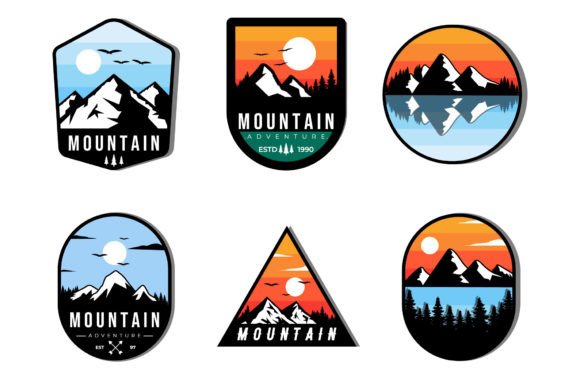 Mountain Logo Vintage Gráfico Logos Por rojafaizm