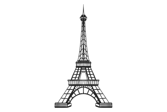 Paris Famous Landmark Line Icon. Eifel T Graphic Illustrations By vectortatu