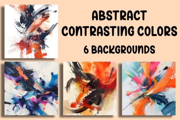 Abstract Contrasting Colors Backgrounds Graphic Backgrounds By unlimited art