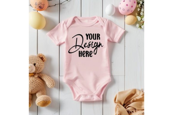 Easter Baby Bodysuit Mockup Graphic Product Mockups By Mockup And Design Store